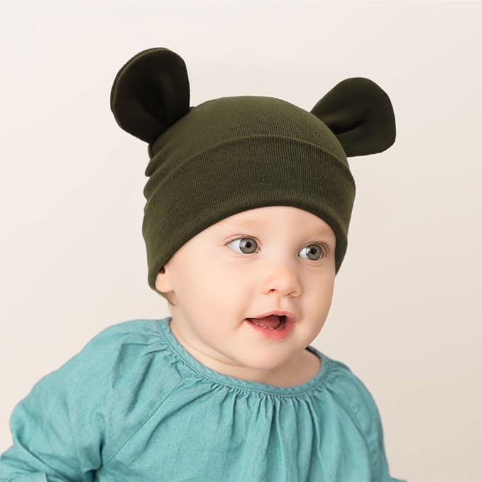 DRESHOW BQUBO 4 Pieces Baby Beanie Newborn Toddler Soft Cute Knit Hat Hospital - Image 2