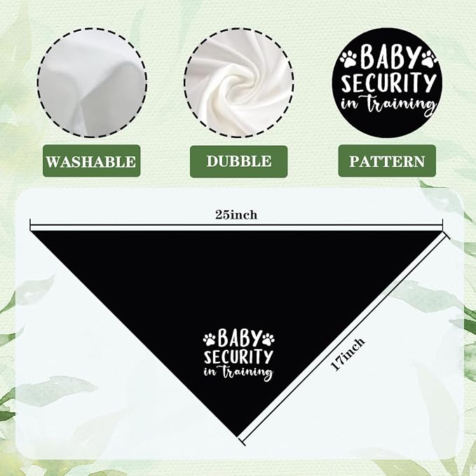 Baby Security in Training Dog Bandana, Dogs Pregnancy Announcement Bandana - Image 2