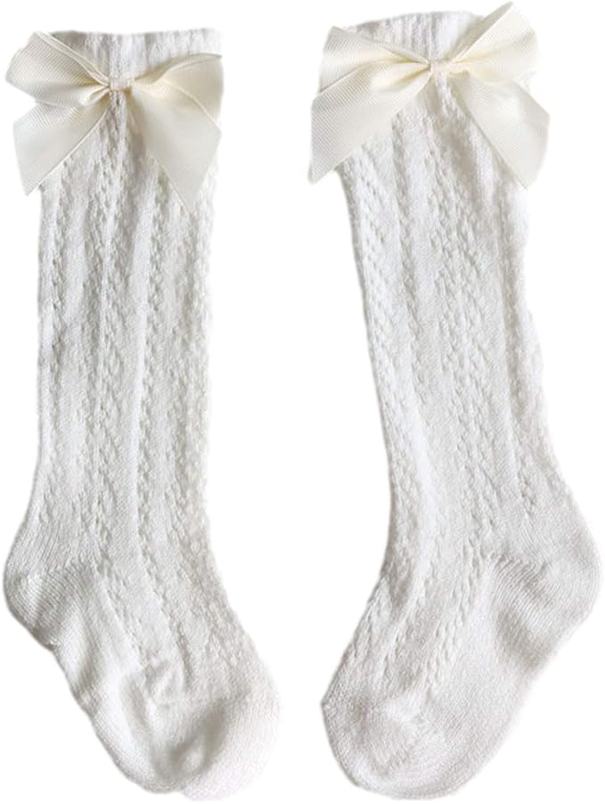 Baby Girl Knee-High Socks Toddlers Bow Stockings Newborn Infant Princess Frilly by AYIYO
