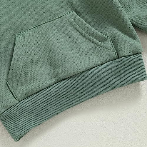 Toddler Baby Boy Girl Hoodies Solid Color Long Sleeve Kangaroo Pocket Hooded - Image 6