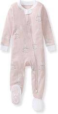 Burt's Bees Baby Girls Organic Cotton, Snug Fit Footed Sleeper Pajamas | by BurtsBeesBaby