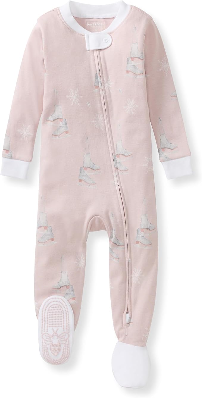 Burt's Bees Baby Girls Organic Cotton, Snug Fit Footed Sleeper Pajamas | by BurtsBeesBaby