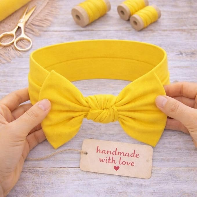 Baby Girl Headbands-Infant, Toddler Cotton Handmade Hairbands - Image 6
