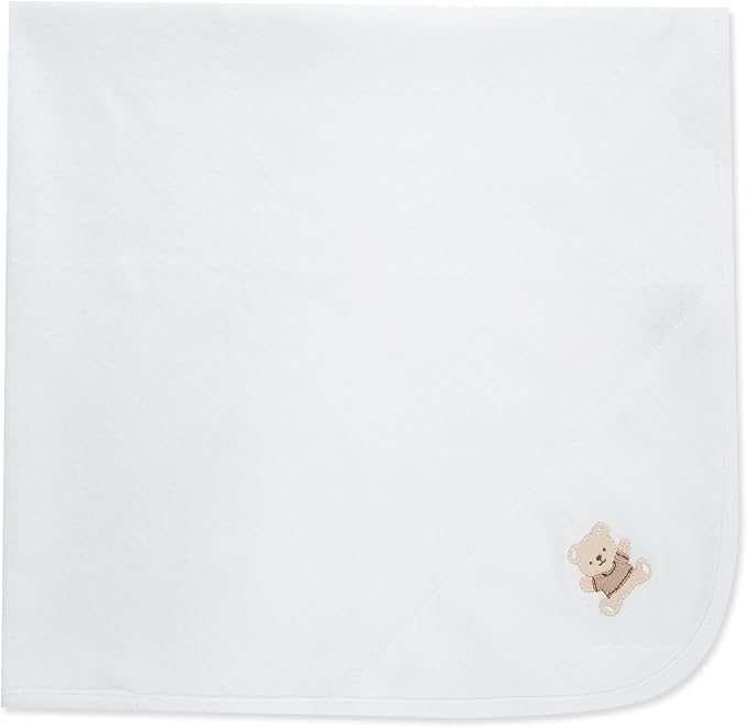Little Me Blankets for Baby Boys' Swaddling Receiving Blanket, Gentle Bear - Image 3