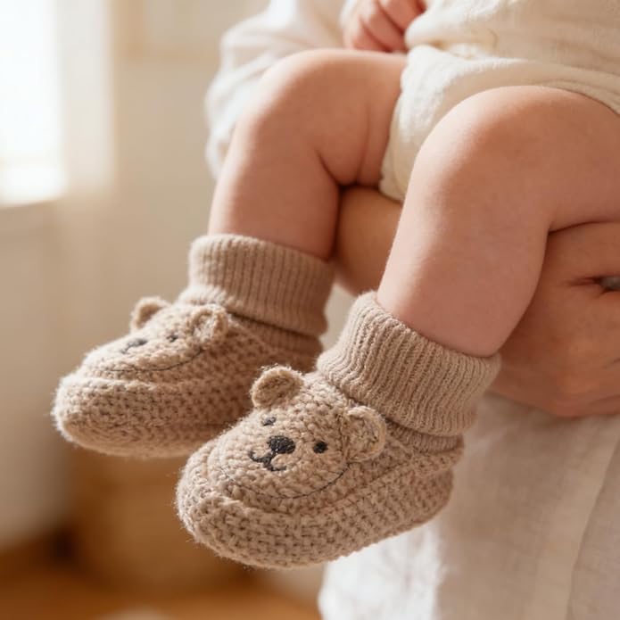 Newborn Baby Boys Girls Cozy Warm Booties Infant Cute Cartoon Knit Soft Socks - Image 2