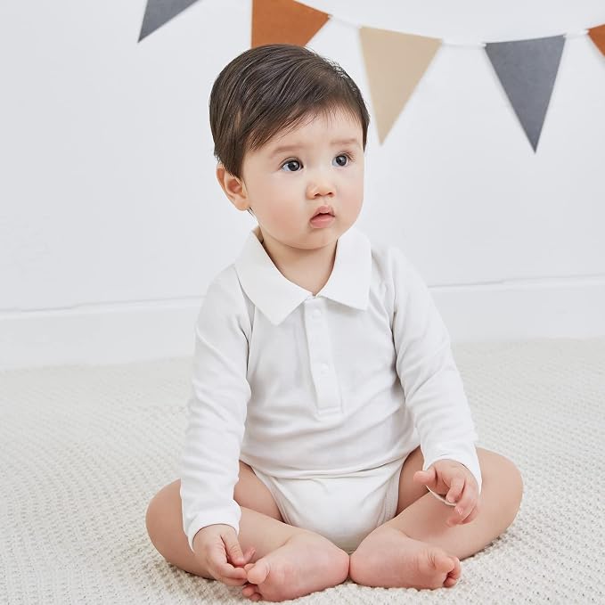 pureborn Baby Romper Bodysuits 2-Pack Unisex Soft Cotton One-Piece Outfit - Image 2