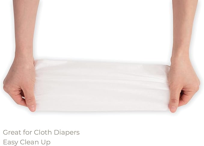 Diaper Liners for Cloth Diapers, 100 Disposable Sheets Per Roll, Made of Soft Material, by Nora's Nursery