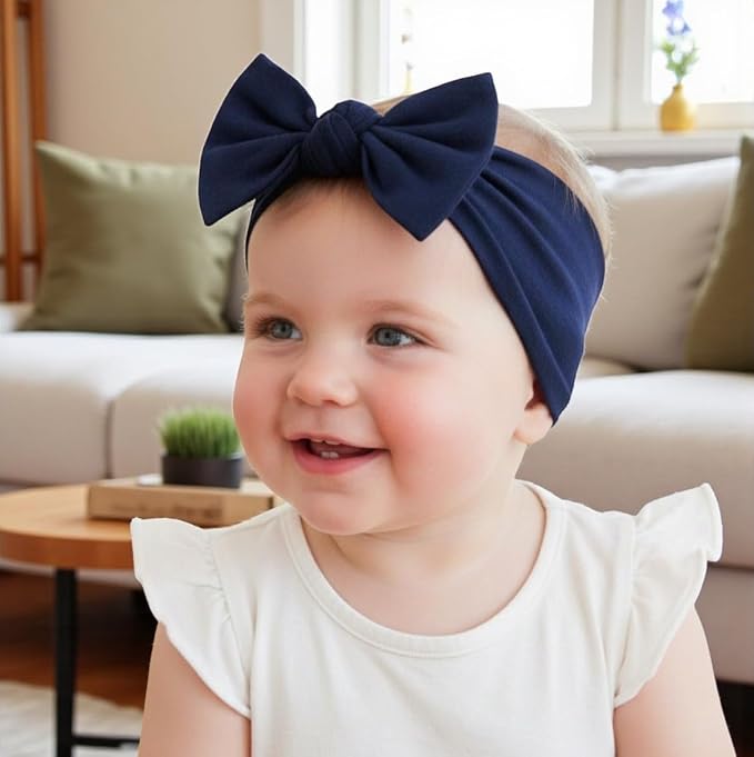Baby Girl Headbands-Infant, Toddler Cotton Handmade Hairbands - Image 2