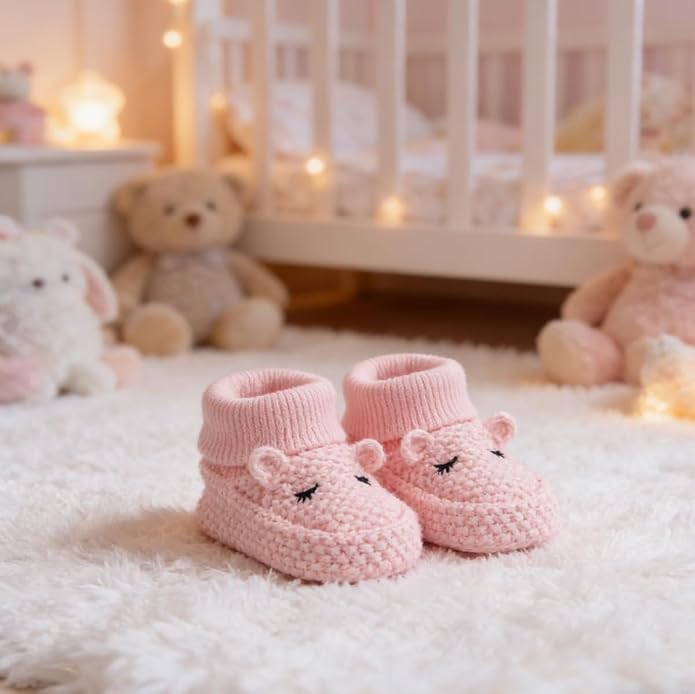 Newborn Baby Boys Girls Cozy Warm Booties Infant Cute Cartoon Knit Soft Socks - Image 3