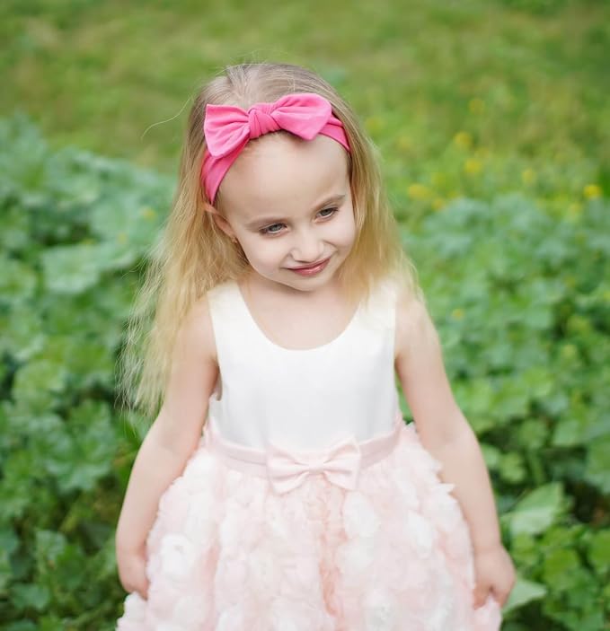 Baby Girl Headbands-Infant, Toddler Cotton Handmade Hairbands - Image 6