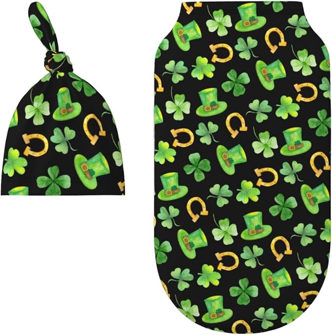 Green Holiday Swaddle Blankets Soft Receiving Blanket Baby Swaddle Wrap - Image 2