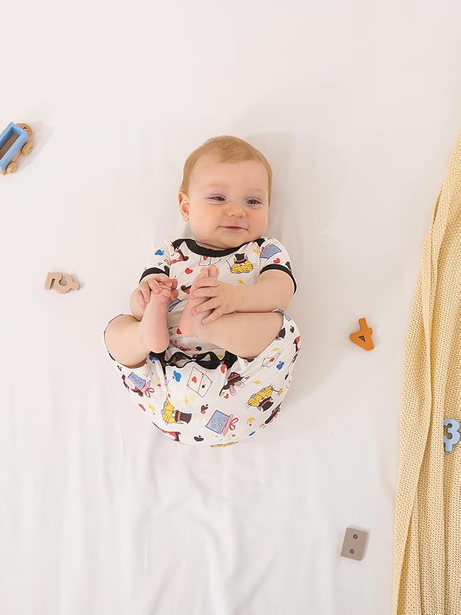GUISBY Baby Rayon Romper Pajamas, 0-24M | Silky Soft Feel，Snap Closure，Footless - Image 7