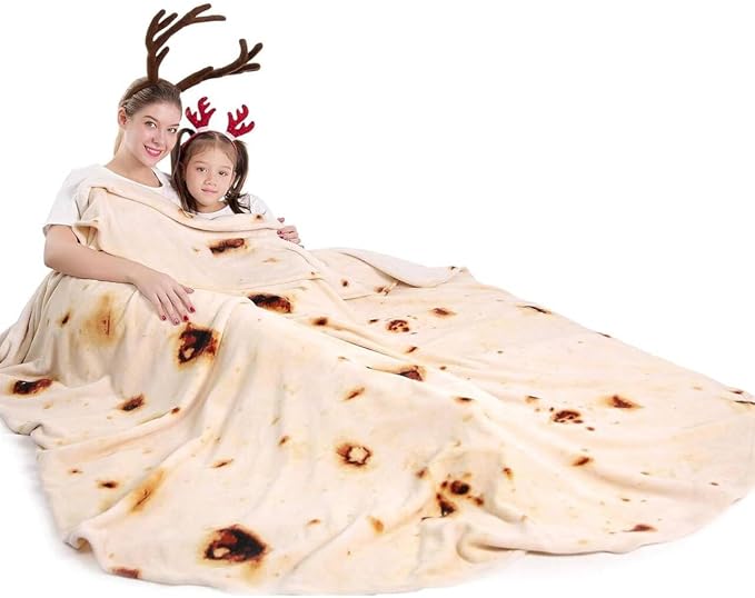 Mermaker Burrito Tortilla Taco Blanket 90 inches by Mermaker