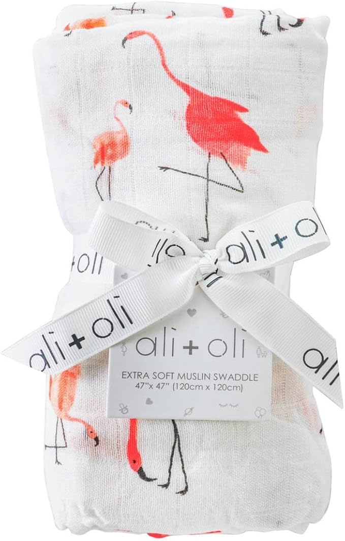 Ali+Oli Muslin Swaddle Blanket for Baby Large 47" x 47" Soft Rayon Made from - Image 2