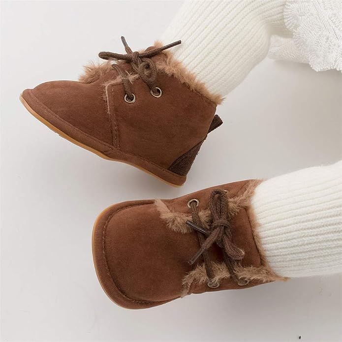 Meckior Baby Booties Newborn Infant Unisex Baby Girls Boys Velvet Rubber - Image 3