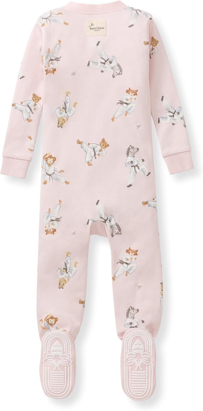 Burt's Bees Baby Girls Organic Cotton, Snug Fit Footed Sleeper Pajamas | - Image 2