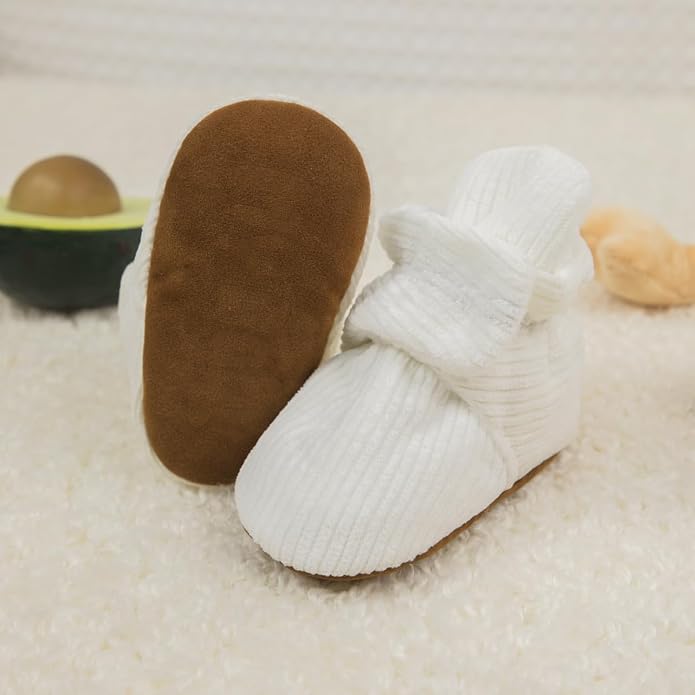 Sawimlgy Newborn Infant Baby Girl Boy Cotton Booties Stay On Sock Slippers Soft - Image 3