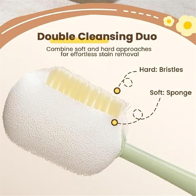 5 in 1 Bottle Cleaning Brush Set, 5‑in‑1 Multifunctional Bottle Cleaning Brush Set, Straw Cleaner Brush for Baby Bottles, Multifunctional Detachable Water Bottle Brush (2PCS Mix)