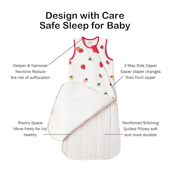BubblePanda Rayon Made from Bamboo Sleep Sack 6-12 Months 0.5 Tog Soft Lightweight Toddler Sleep Sack for Babies 2-Way Zipper Wearable Blanket Baby 6 Months