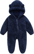 Baby Furry Jumpsuit Infant Bear Onesies Zipper Long Sleeve One-Piece Romper by BabymineStartFromTheHeart