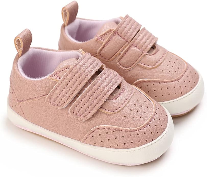 Clowora Baby Boys Girls Shoes Non-Slip Rubber Sole Sneakers Infant First Walking Toddler Crib Shoes Newborn Loafers Flats.