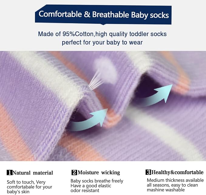 Tphon Non Slip Kids Toddler Socks - Image 5