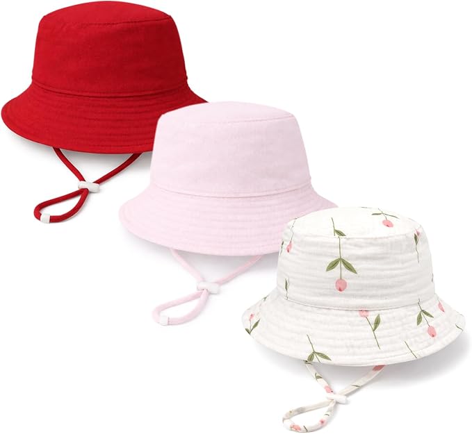 Baby Sun Hat Infant Toddler Summer Cotton Yarn Bucket Hat by DANMY