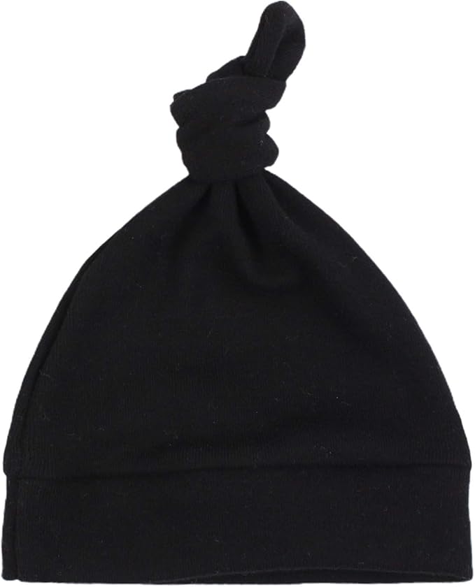 JANGANNSA Newborn Baby Hat Infant Baby Boys Beanie Top Knot Stretchy Hats for Girls 100% Organic Cotton