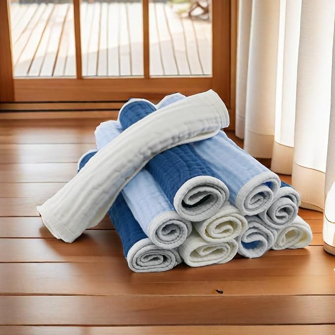 Burp Cloths Large, Muslin Burp Cloths - Image 2