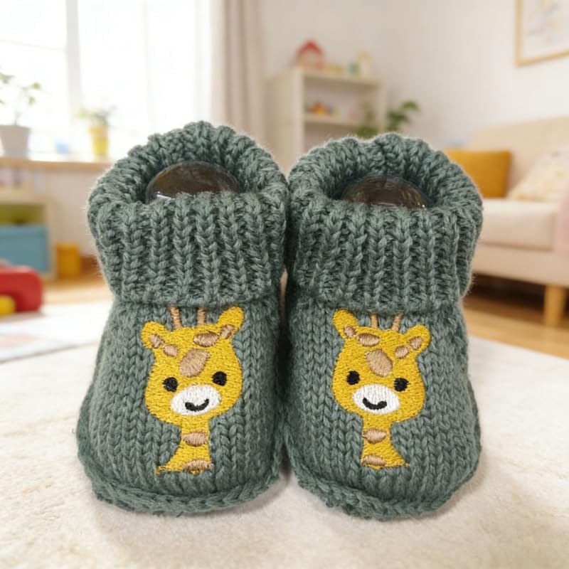 2 pairs Cute Knit Animal Baby Booties - Image 6