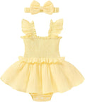 YOUNGER TREE Baby Girl Clothes Ruffle Romper Boho Dress Summer Cake Smash by YOUNGERTREE