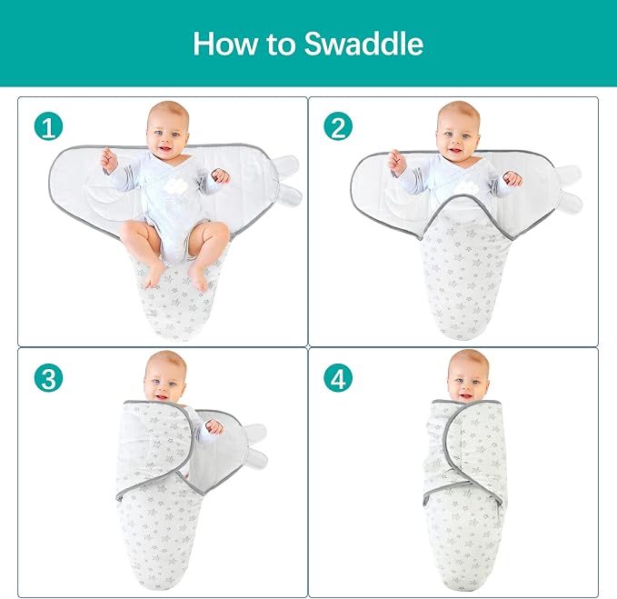 Biloban Quilted Baby Swaddles 0-3 Months 2 Pack, Warm Quilted Baby Swaddle | - Image 5