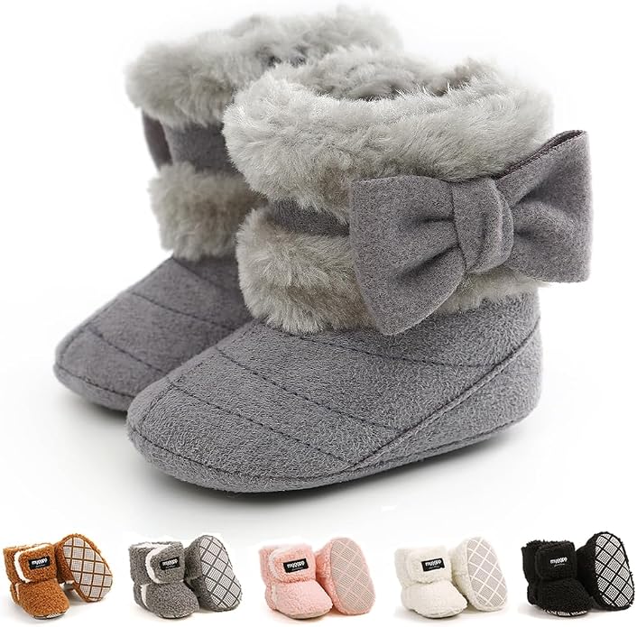 Ohwawadi Infant Baby Boots Boys Girls Cozy Fleece Slippers Snow Boots Winter by Ohwawadi