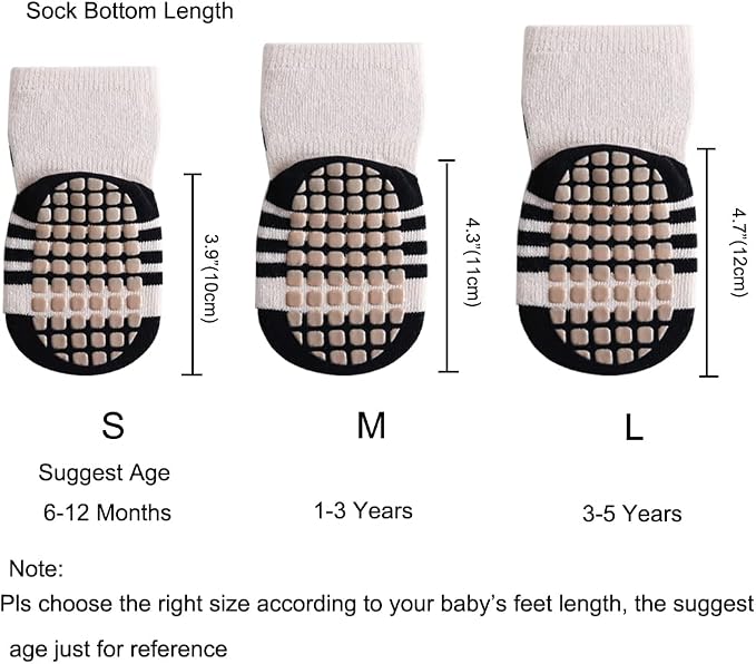 Exegawe Toddler Non Slip Socks, Cute Baby Socks - Image 4