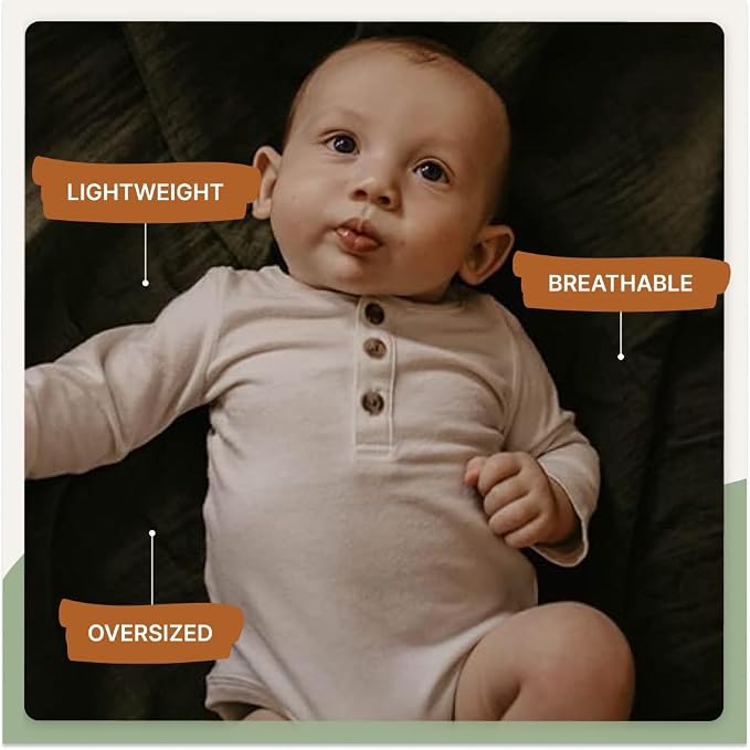 Parker Baby Co. Soft Muslin Baby Swaddle Blankets, 3 Pack - Image 3