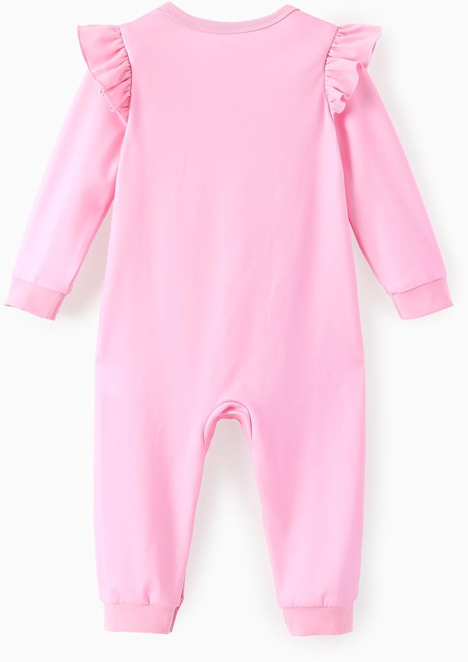 Disney Stitch Princess Minnie Winnie Marvel Baby Girls Ruffle Long Sleeve - Image 2
