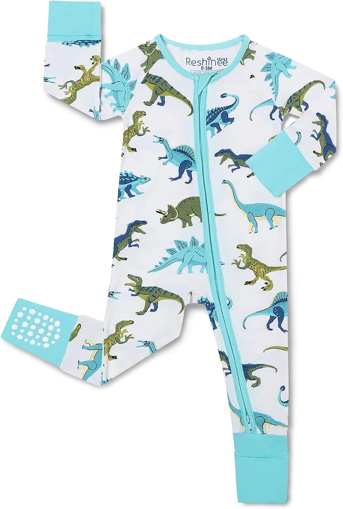babee Reshinee Bamboo Viscose Baby Footie Pajama, Zipper Sleeper Boys Girls by babeeReshinee
