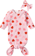 Newborn Baby Girl Floral Sleep Gown Headband Sleepwear Outfit by Merqwadd