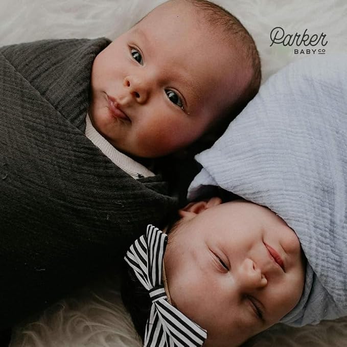 Parker Baby Co. Soft Muslin Baby Swaddle Blankets, 3 Pack - Image 7