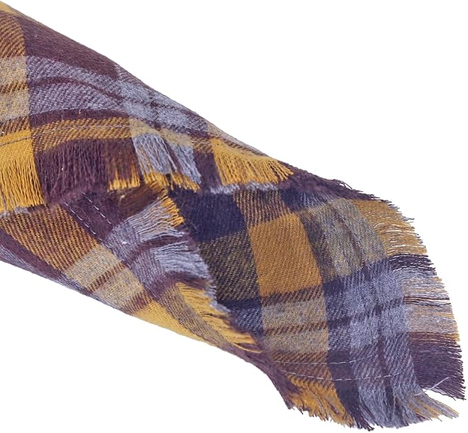 Fall Dog Bandana Autumn Thanksgiving Plaid Reversible Triangle Bibs Scarf - Image 3