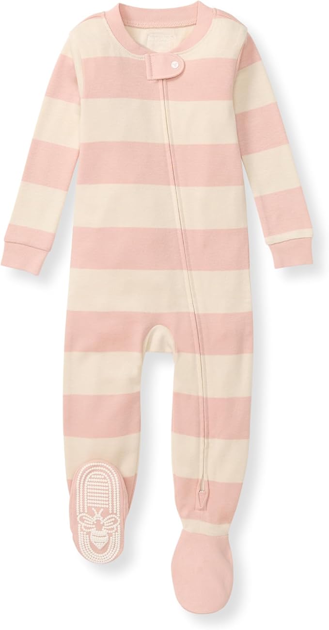 Burt's Bees Baby Girls Organic Cotton, Snug Fit Footed Sleeper Pajamas | by BurtsBeesBaby