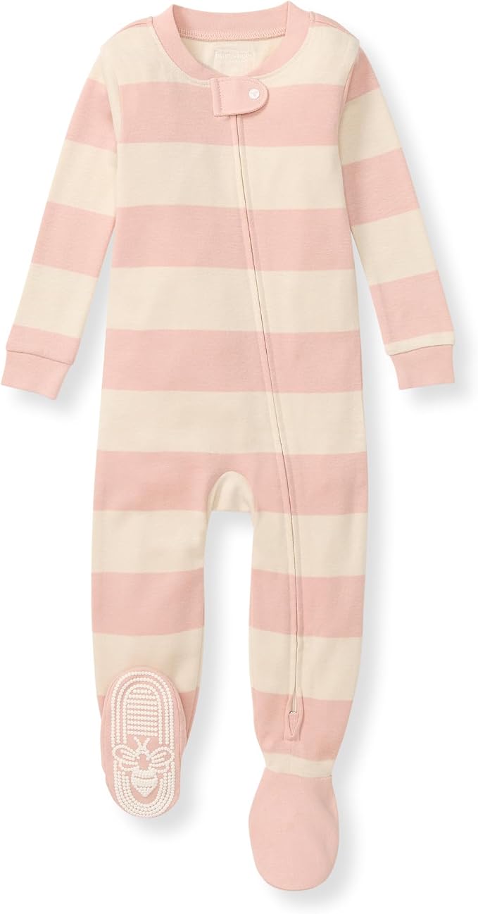 Burt's Bees Baby Girls Organic Cotton, Snug Fit Footed Sleeper Pajamas | by BurtsBeesBaby