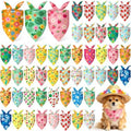 50 Pcs Summer Hawaiian Dog Bandanas Bulk Tropical Flower Pattern by Jeere