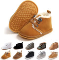 Baby Boys Girls Booties Fleece Anti-Slip Soft Sole Boots Toddler First Walker by AKINGIO