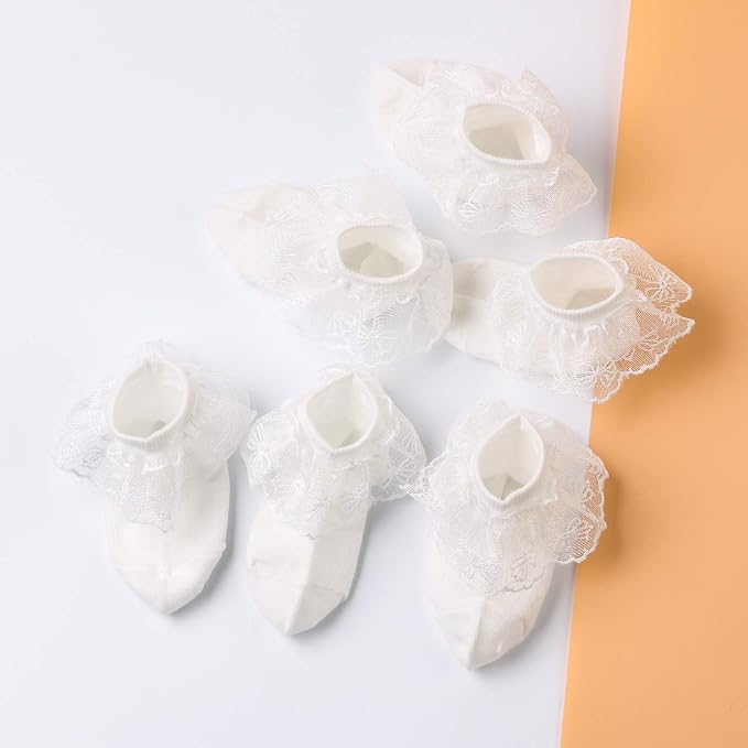 6 Pairs Baby Girls Socks - Image 5