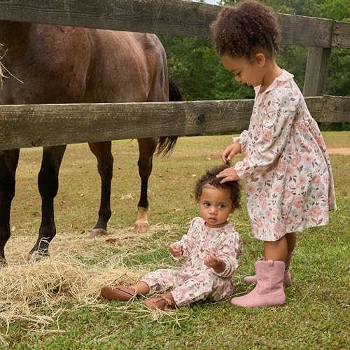 Modern Moments by Gerber Baby Girls' Long Sleeve Long Leg Ruffle Romper - Image 5