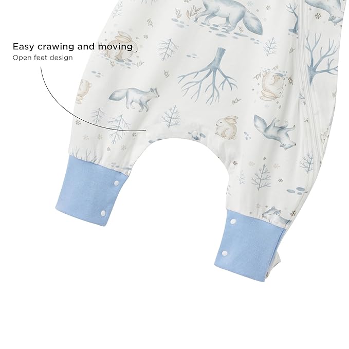 Duomiaomiao 2 Pack 0.5 TOG Toddler Sleep Sack 24-36 Months 100% Cotton Lightweight Baby Sleep Sack with Feet, Breathable Comfy Toddler Wearable Blanket