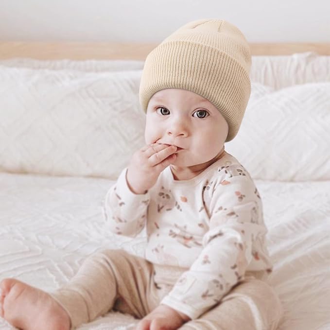 DRESHOW BQUBO 3 Pack Baby Beanies Toddler Kids Winter Hats Soft Knit Hat - Image 5