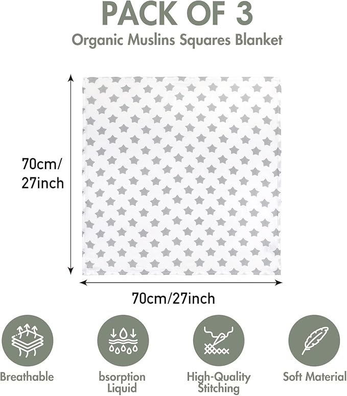 GLLQUEN BABY Receiving Blankets Muslin Swaddle Blanket - Image 4