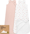 2-Pack Organic Baby Sleep Sacks, 100% Cotton 0.5TOG by KeaBabies